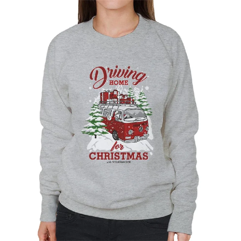 Volkswagen Driving Home For Christmas Women's Sweatshirt Stylish Sweatshirt Look