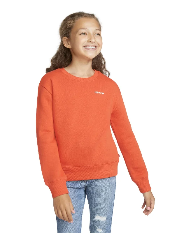 Levis Big Girls Logo Crew Neck Sweatshirt Printed Hoodies for Women