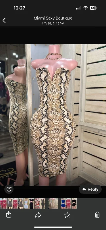 Snake Halter Dress Pastel unclassified dresses